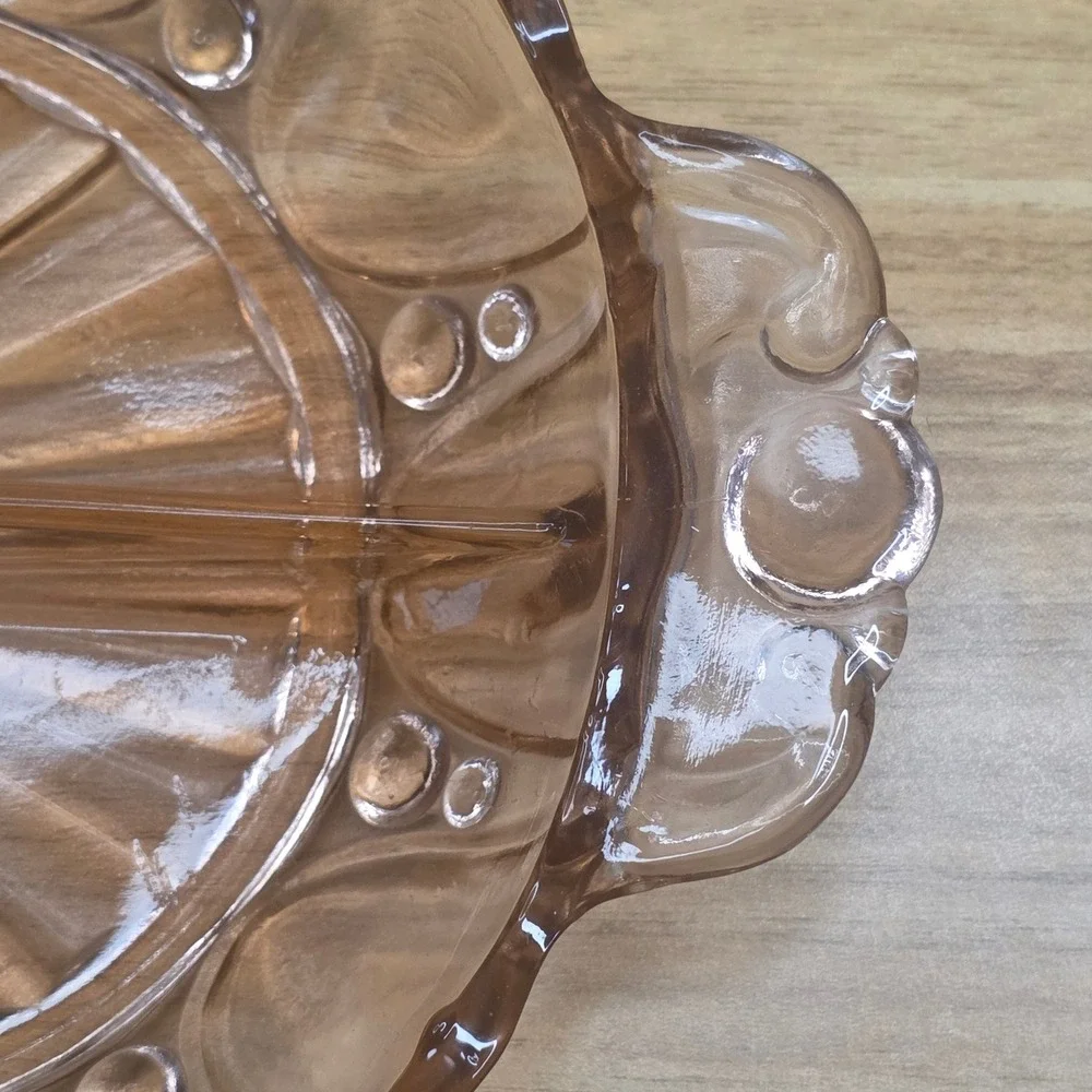 Anchor Hocking Pink Depression Glass Oyster & Pearl 12